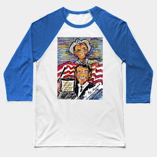 Ronald Reagan 40th president Baseball T-Shirt